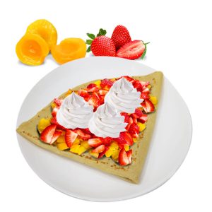 Crepa de Fresa, Durazno y Crema Batida